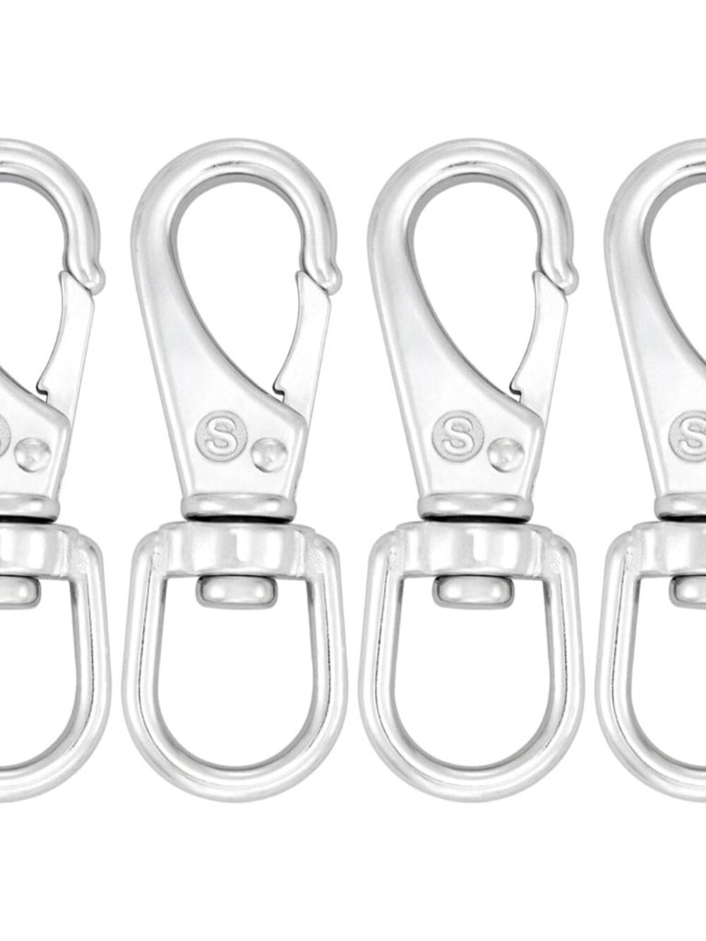SHONAN 3.5 Inch Stainless Steel Flag Clips for Flagpole Rope- 4 Pack Diving Clip